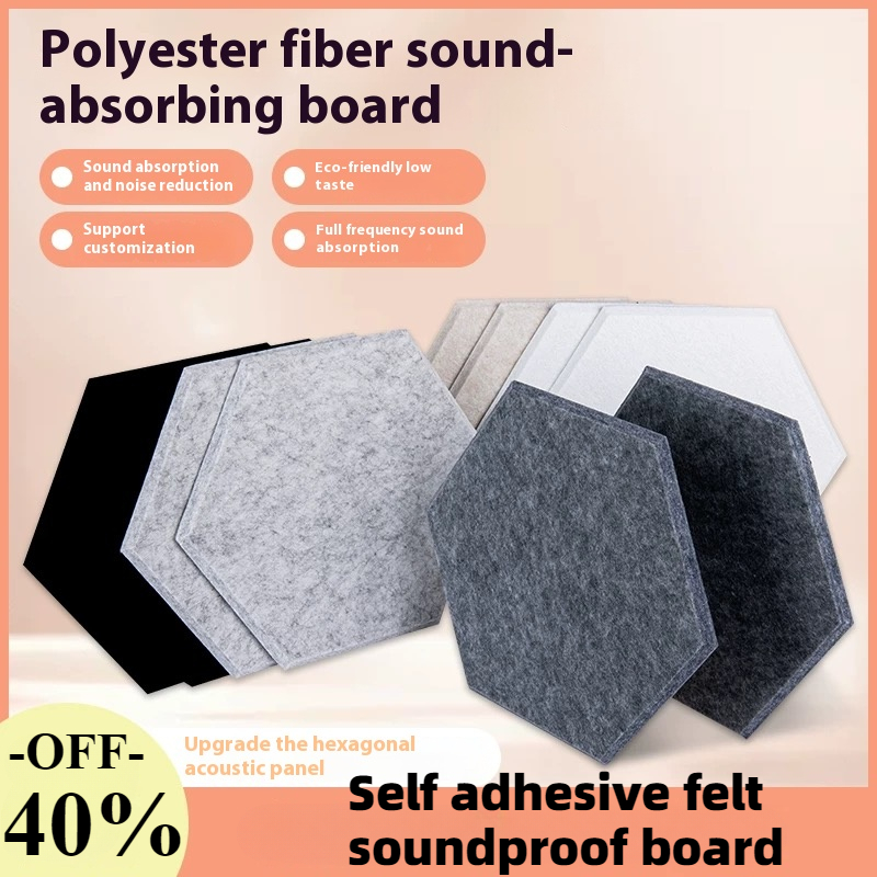 Gaming Accessories Wall - 20x10cm Sound-absorbing Felt Wall Panel, Hexagonal