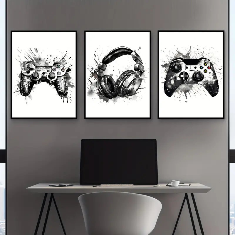 Gaming Accessories Wall - 3pcs frameless Canvas Painting 3pcs/set Gaming