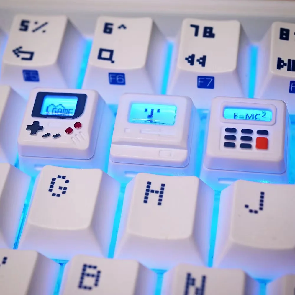 Gaming Accessories Cute - K-04 3-in-1 Creative Retro Transparent Keycap