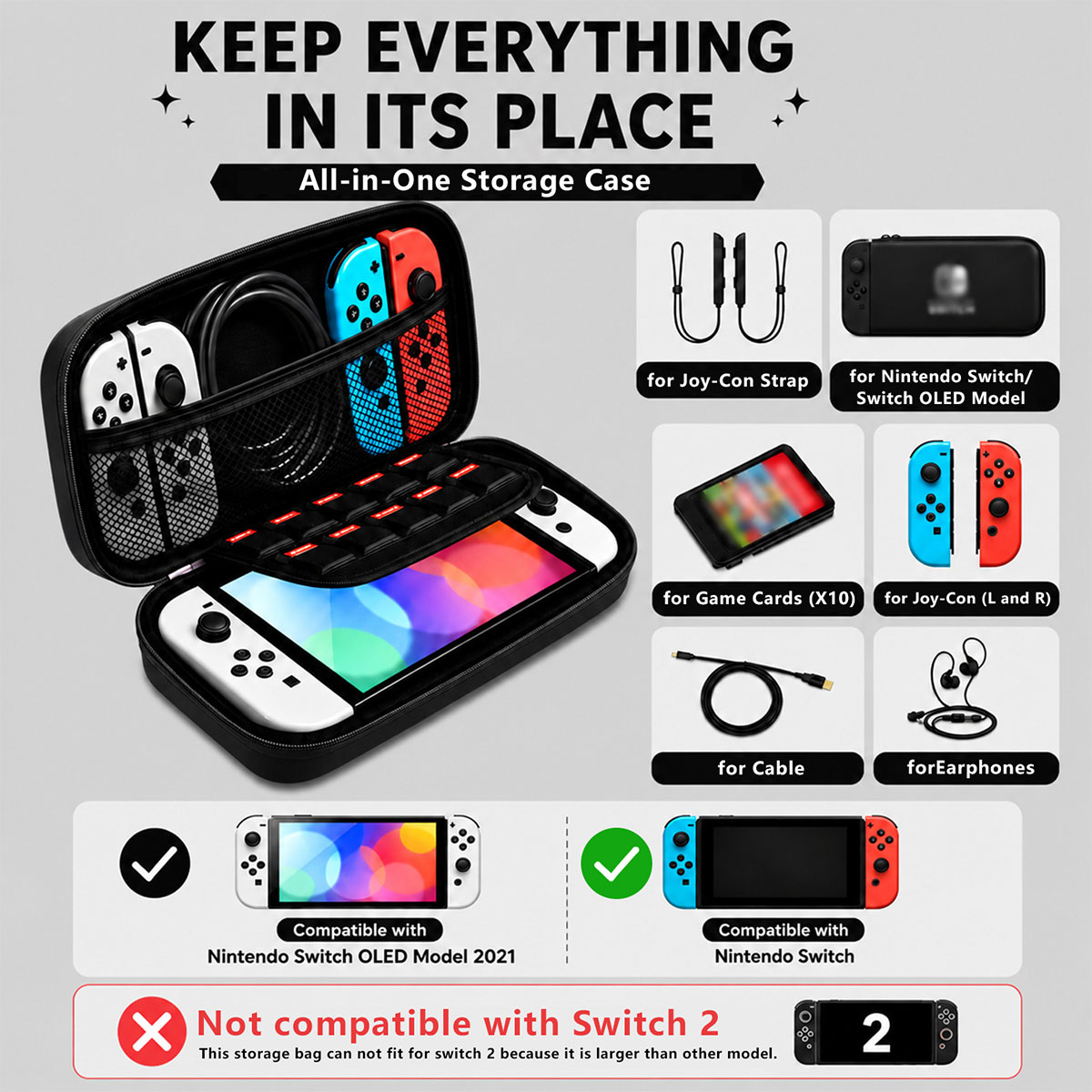 Cute Shockproof Carry Case Wit - Gaming Accessories Bag ulasan dan harga