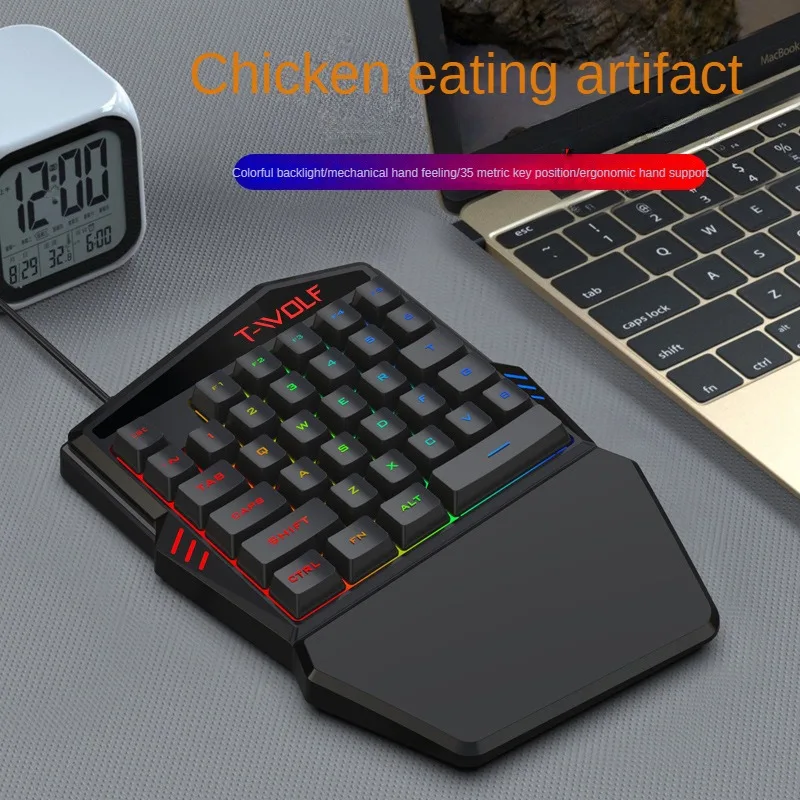 T-WOLF TF900 One Handed Keyboa - Gaming Accessories For Your Phone ulasan dan harga