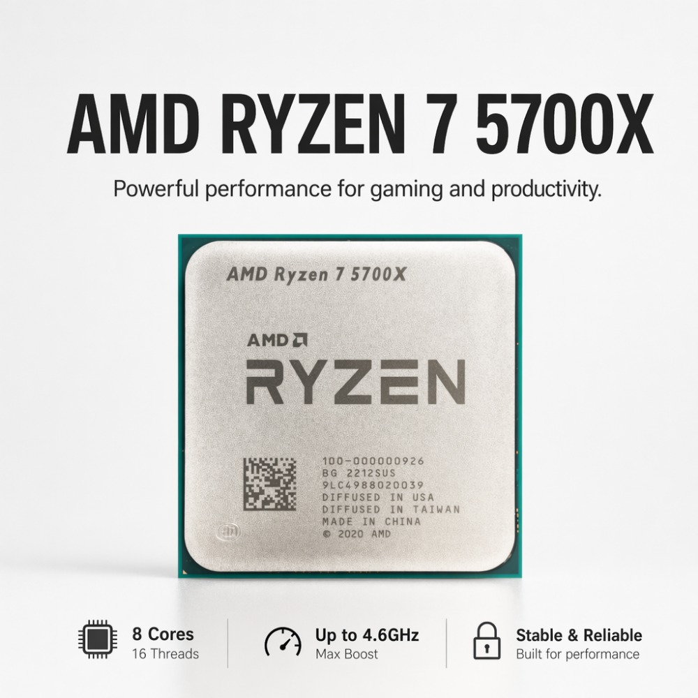7NM AMD Ryzen 7 5700X AM4 CPU  - Amd Cpu Ryzen 7 ulasan dan harga