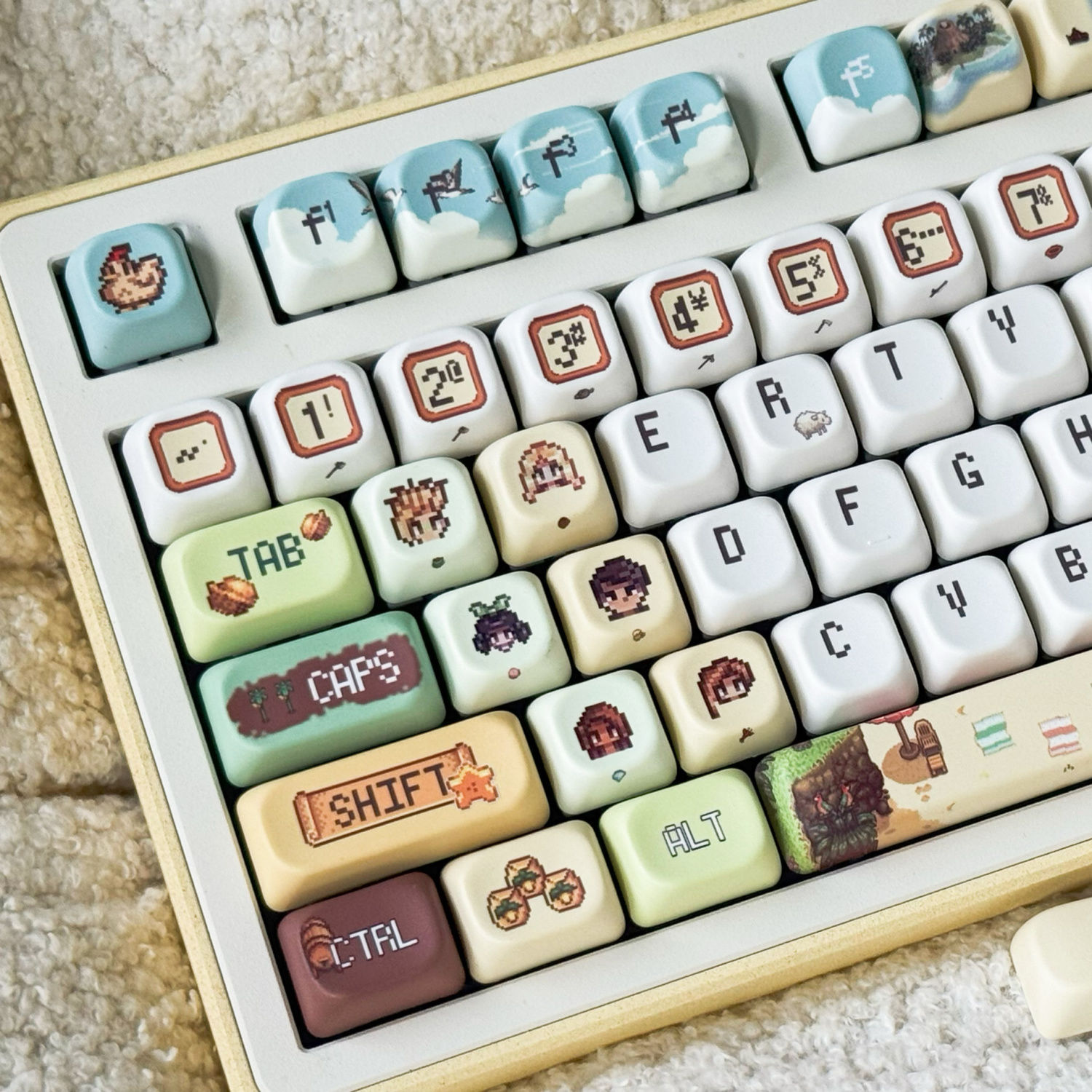 137 Keys Pixel Style Keycaps C - Gaming Accessories Cute ulasan dan harga