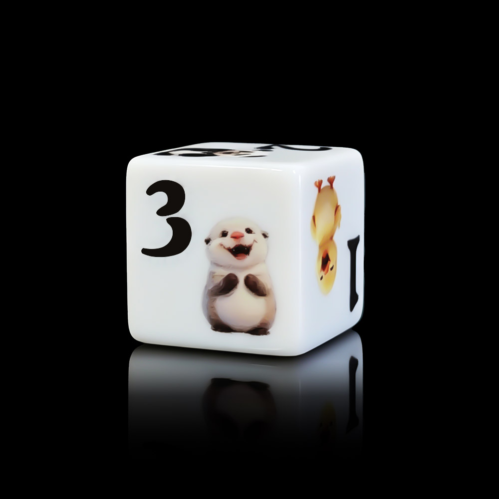 12Pcs 16MM D6 Acrylic Printed  - Gaming Accessories Cute ulasan dan harga