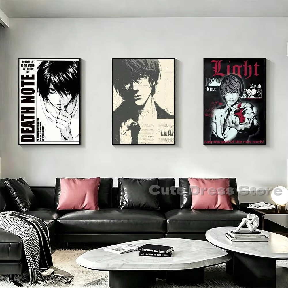 Death Note Canvas Print Unfram - Gaming Accessories Wall ulasan dan harga